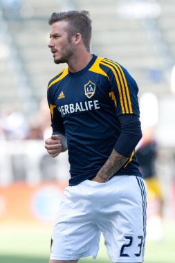 mls maçtan önce David beckham ısıtır