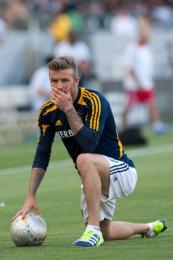 mls maçtan önce David beckham ısıtır