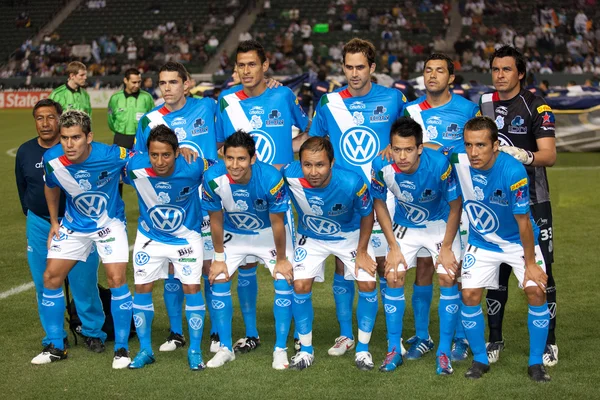 Puebla starting 11 before the InterLiga 2010 match — Stock Photo, Image