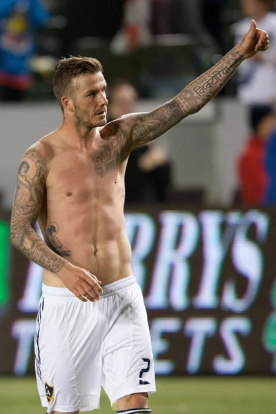 David beckham efter mls spelet — Stockfoto