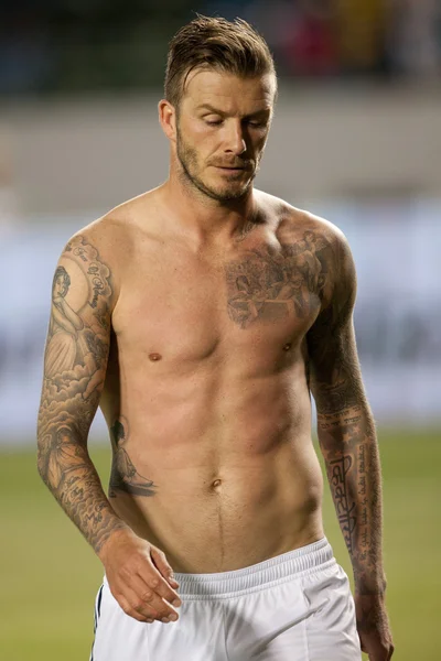 David Beckham Mls 게임 후 — 스톡 사진