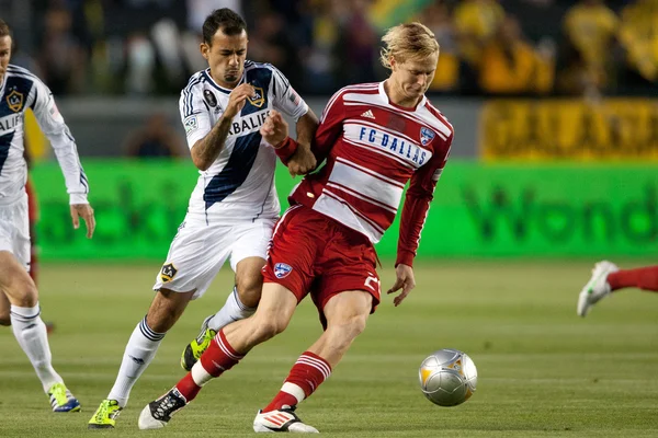 Juninho och brek shea under major league soccer spelet — Stockfoto