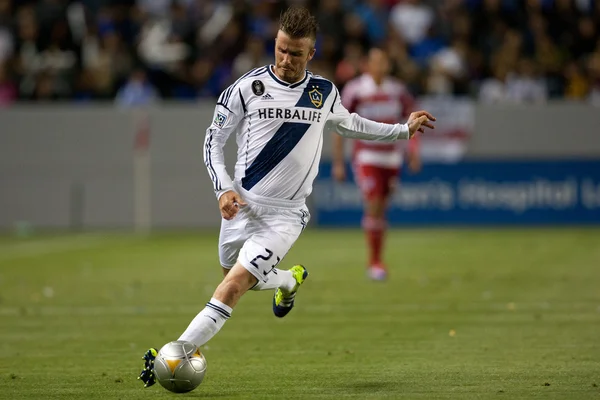 David Beckham durante la partita della Major League Soccer — Foto Stock