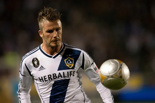 David beckham tijdens de major league soccer Spel — Stockfoto