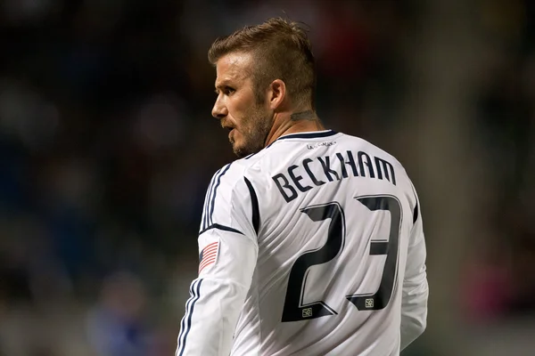 David Beckham durante la partita della Major League Soccer — Foto Stock