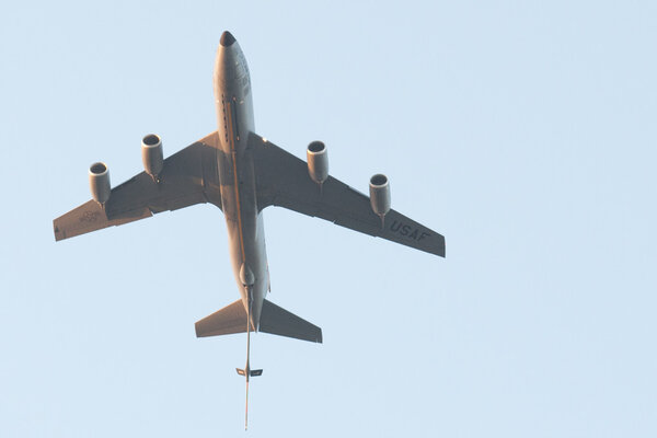 23 May 2012. USAF AC130 flys over the HDC before the Major League Soccer game