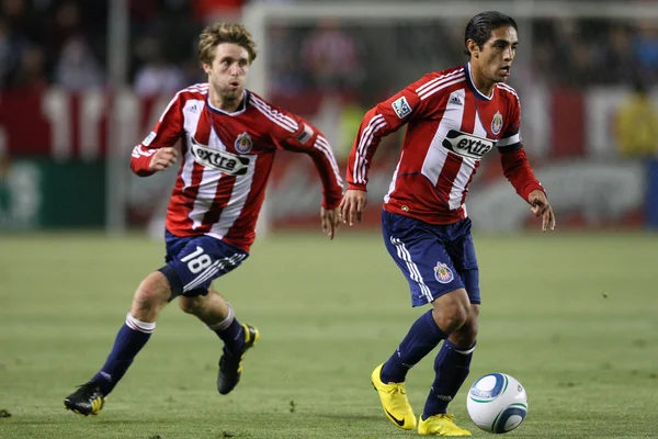 Mariano Trujillo e Blair Gavin atacam a defesa de Salt Lake durante o jogo — Fotografia de Stock