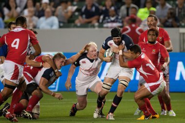 Rugby maçı ABD erkek Eagles ve Stubhub Merkezi Tonga