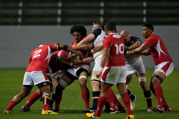 Rugby wedstrijd tussen de Verenigde Staten mannen Eagles en Tonga op de Stubhub Center — Stockfoto