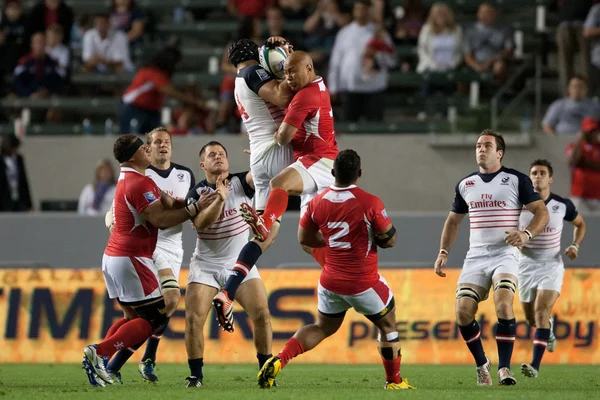 Rugby maçı ABD erkek Eagles ve Stubhub Merkezi Tonga