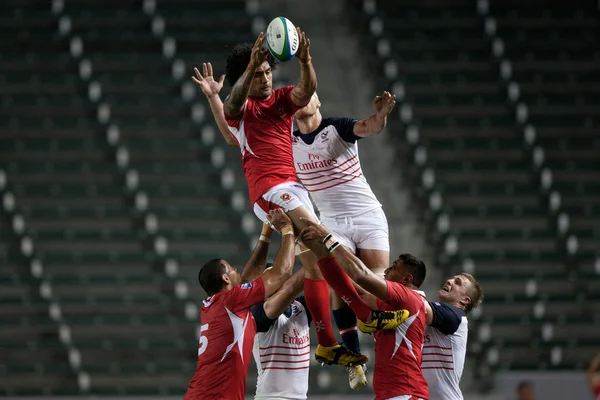 Rugby zápas mezi muži Usa Eagles a Tonga v centru Stubhub — Stock fotografie