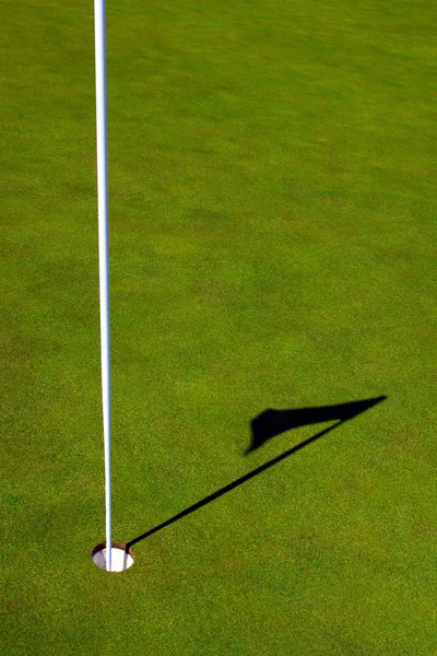 Golf pin a stín — Stock fotografie