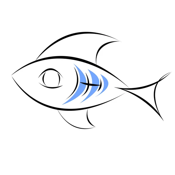 Logotipo Fishi — Vetor de Stock