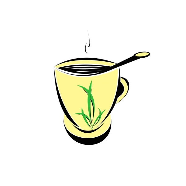 Cup met warme dranken — Stockvector