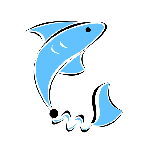 Emblema de peixe Ilustração De Stock