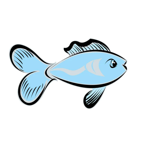 Fish emblem — Stock Vector