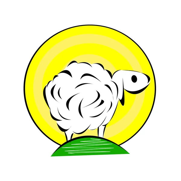 Emblème d'agneau — Image vectorielle