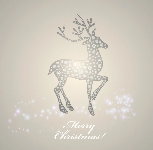 Christmas deer — Stock Vector