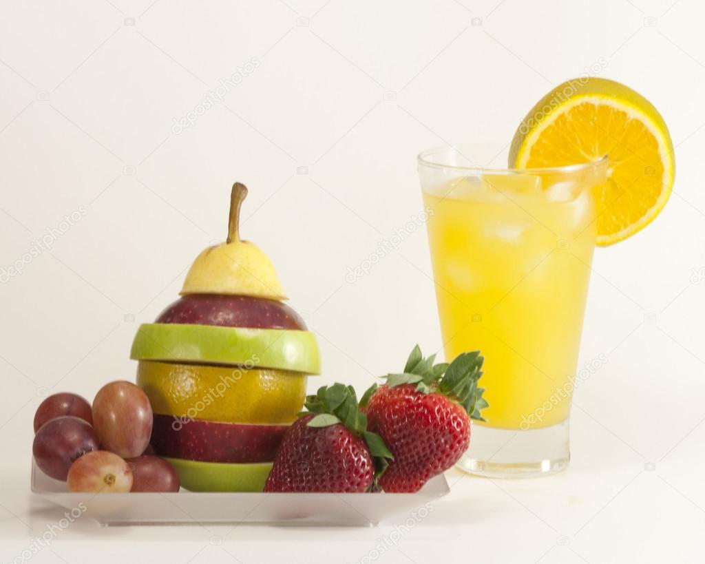 Mixed slices fruits