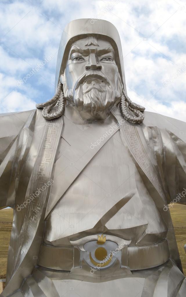 Statue of Genghis Khan in the memorial complex Golden Whip in Mongolia