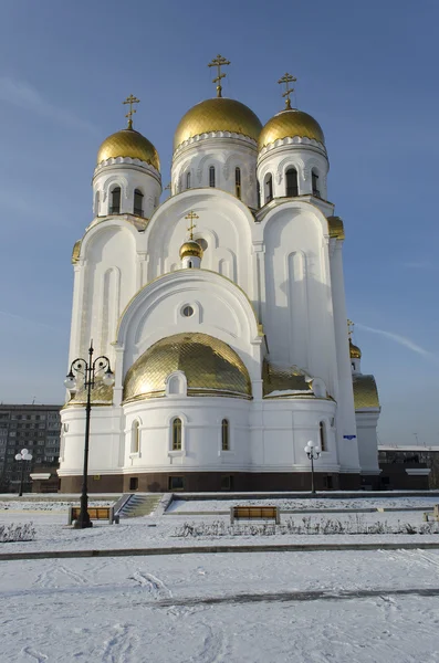 Church of the Nativity (Christmas Church) in the city of Krasnoyarsk — Stock Photo, Image