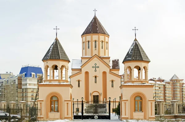 Церква з Святого Саркиса - Вірменська Апостольська Церква. Красноярськ — стокове фото