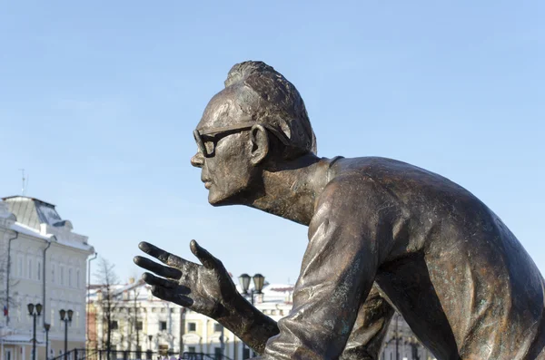 Skulpture filmu reżyser leonid gaidai na planie. Irkuck — Zdjęcie stockowe