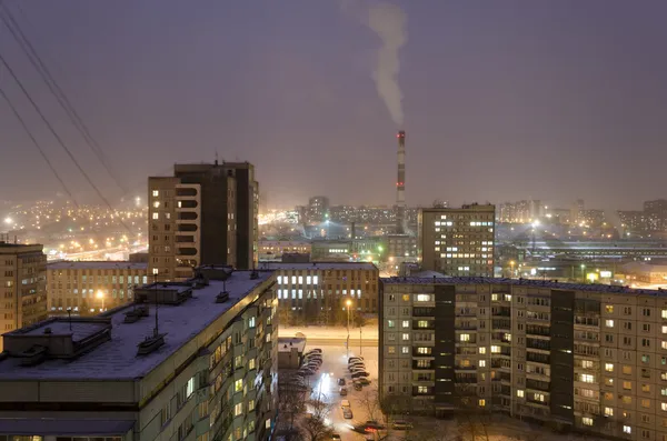 Krasnoyarsk gece manzarası — Stok fotoğraf