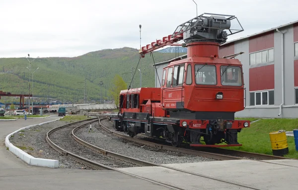 Motore ferroviario leggero per la riparazione della ferrovia — Foto Stock