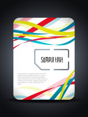 yaratıcı SIM kart tanıtım tasarım konsepti ile renkli dalgalar.