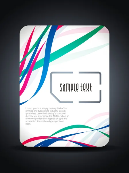 Creativo concepto de diseño de presentación de tarjetas SIM con olas de colores . — Vector de stock