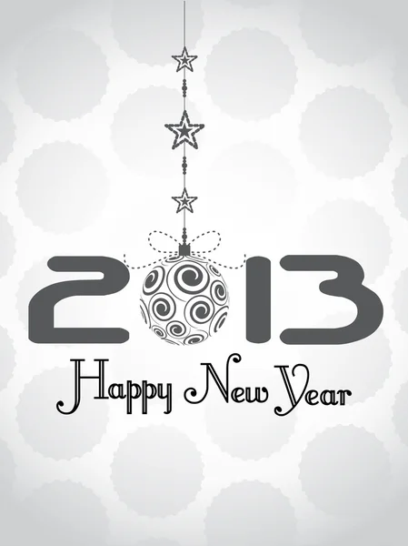 Belle nouvelle année 2013 fond design avec boule de Noël . — Image vectorielle