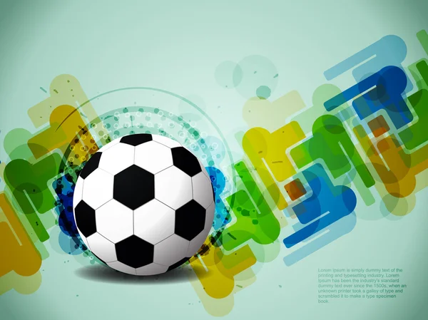 Creative football background with colorful modern design. — Stock Vector