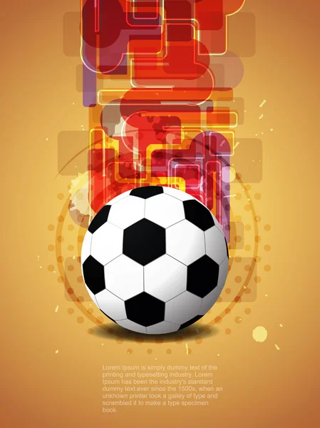 Creative football background with colorful modern design. — Stock Vector