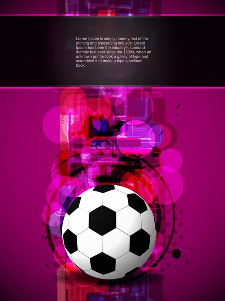 Creative football background with colorful modern design. — Stock Vector