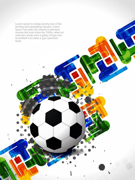 Creative football background with colorful modern design. — Stock Vector