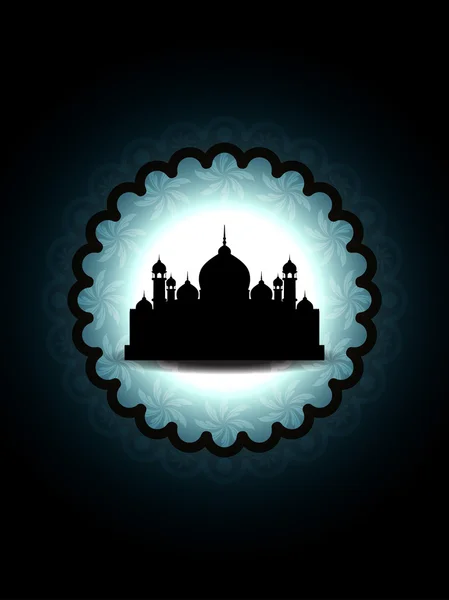 抽象与清真寺宗教节日背景. — 图库矢量图片