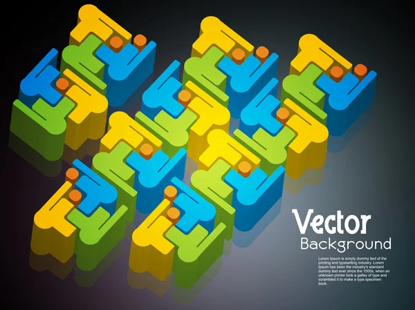 Fondo de diseño 3d creativo abstracto — Vector de stock