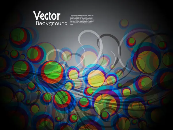 Kreativa abstrakt bakgrund med färgglada cirklar. — Stock vektor