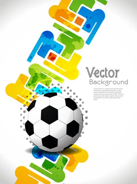 Fondo de fútbol creativo con diseño moderno y colorido . — Vector de stock