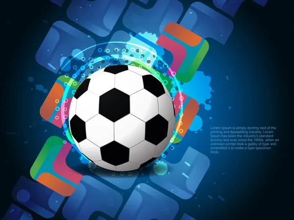 Kreativer Fußballhintergrund mit farbenfrohem modernem Design. — Stockvektor