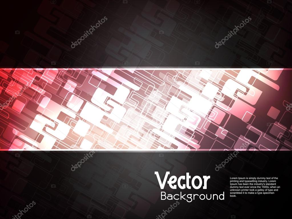 Abstract creative technology background with black banner.