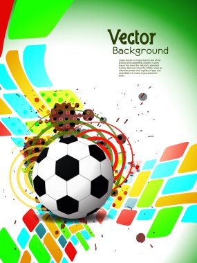 yaratıcı futbol arka plan ile renkli modern Dizayn.