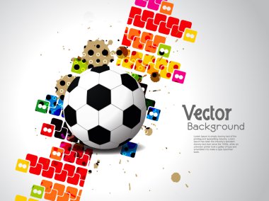 yaratıcı futbol arka plan ile renkli modern Dizayn.