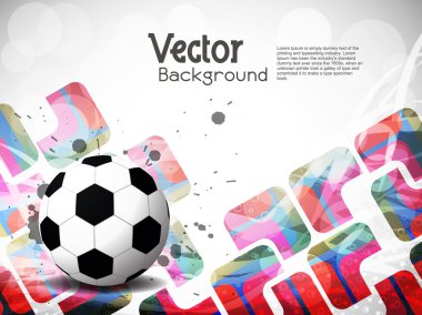 yaratıcı futbol arka plan ile renkli modern Dizayn.
