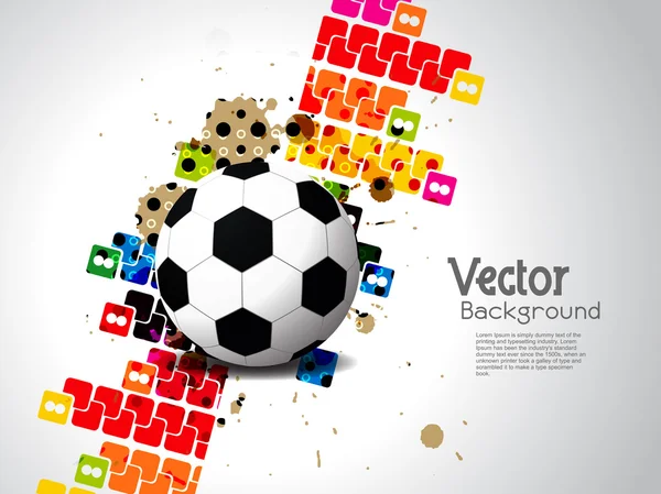 Creatieve voetbal achtergrond met kleurrijke modern design. — Stockvector