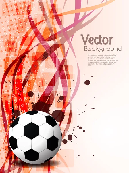 Creative football background with colorful modern design. — Stock Vector