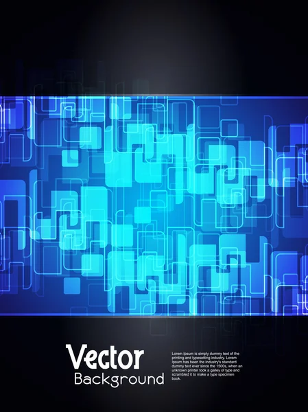 Abstract creative technology background with black banner. — Stock Vector