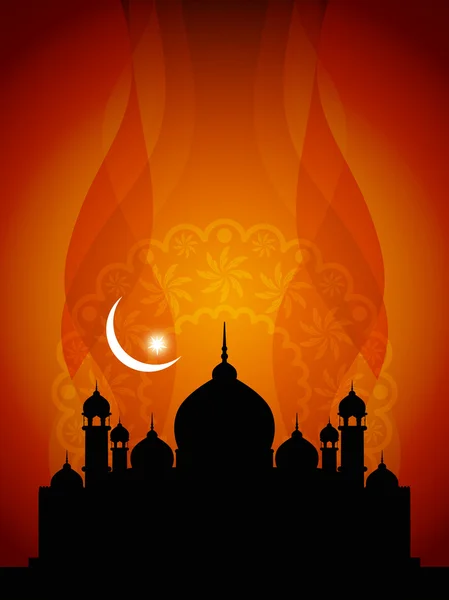 Artystyczny eid religijne tło z meczetu. — Wektor stockowy
