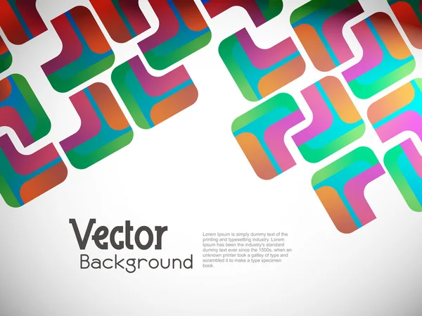 Abstract background with colorful squares poster design. — Stock Vector